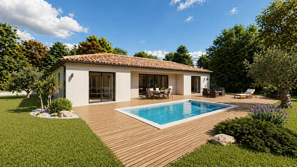 Maison T5 avec terrain –  Pailhès