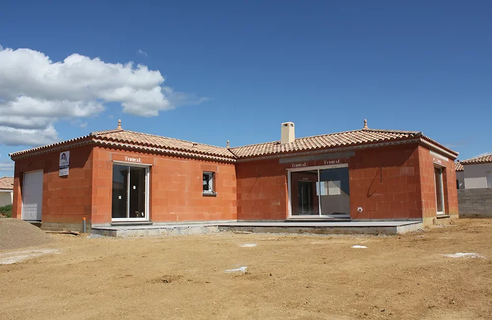Construction maison -plain-pied - façade