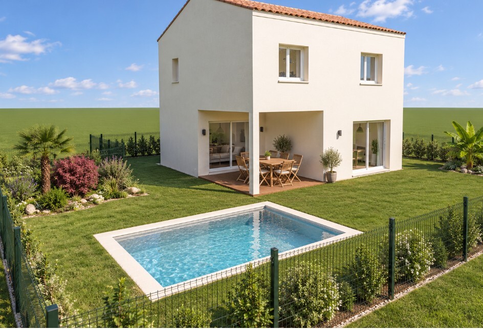 Maison T5 sur terrain avec garage – Pouzols