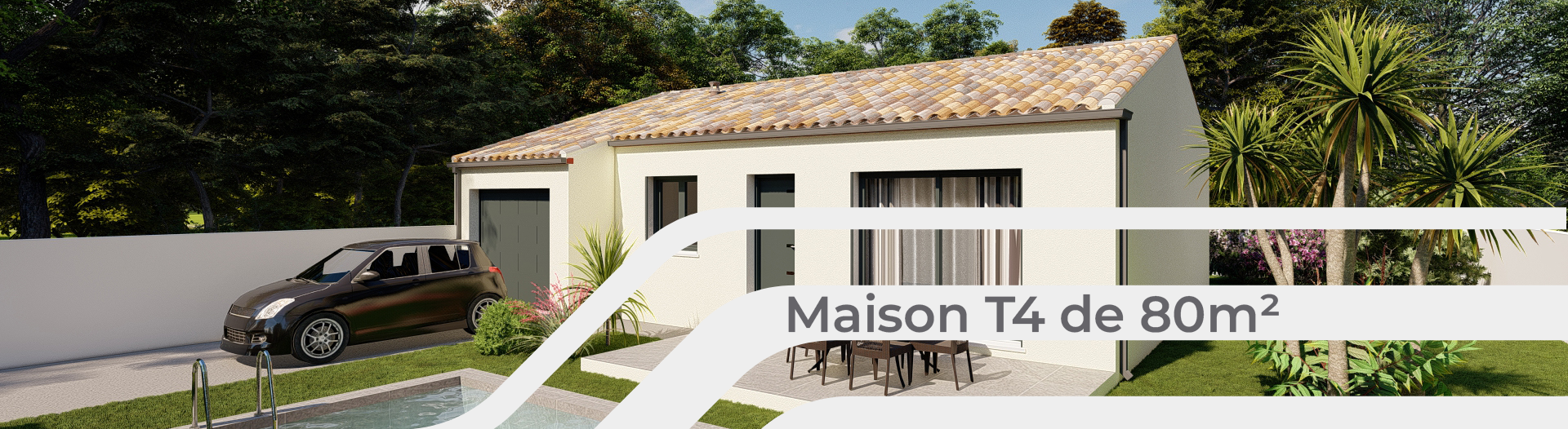 Modèle Mars - Maison T4 de 80m²