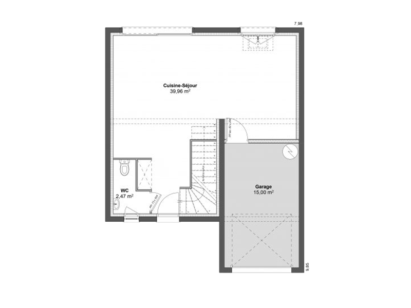 Plan modèle Vénus - Maison T4 de 90m²